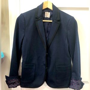 Gap Navy Blue Blazer, Polka Dot on Inner Sleeves, Like New Condition